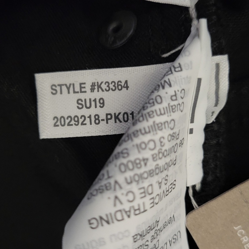 J.Crew MERCANTILE Womens 25 NWT Black Jeans High Rise Curvy Skinny Dark Fall - Picture 10 of 12